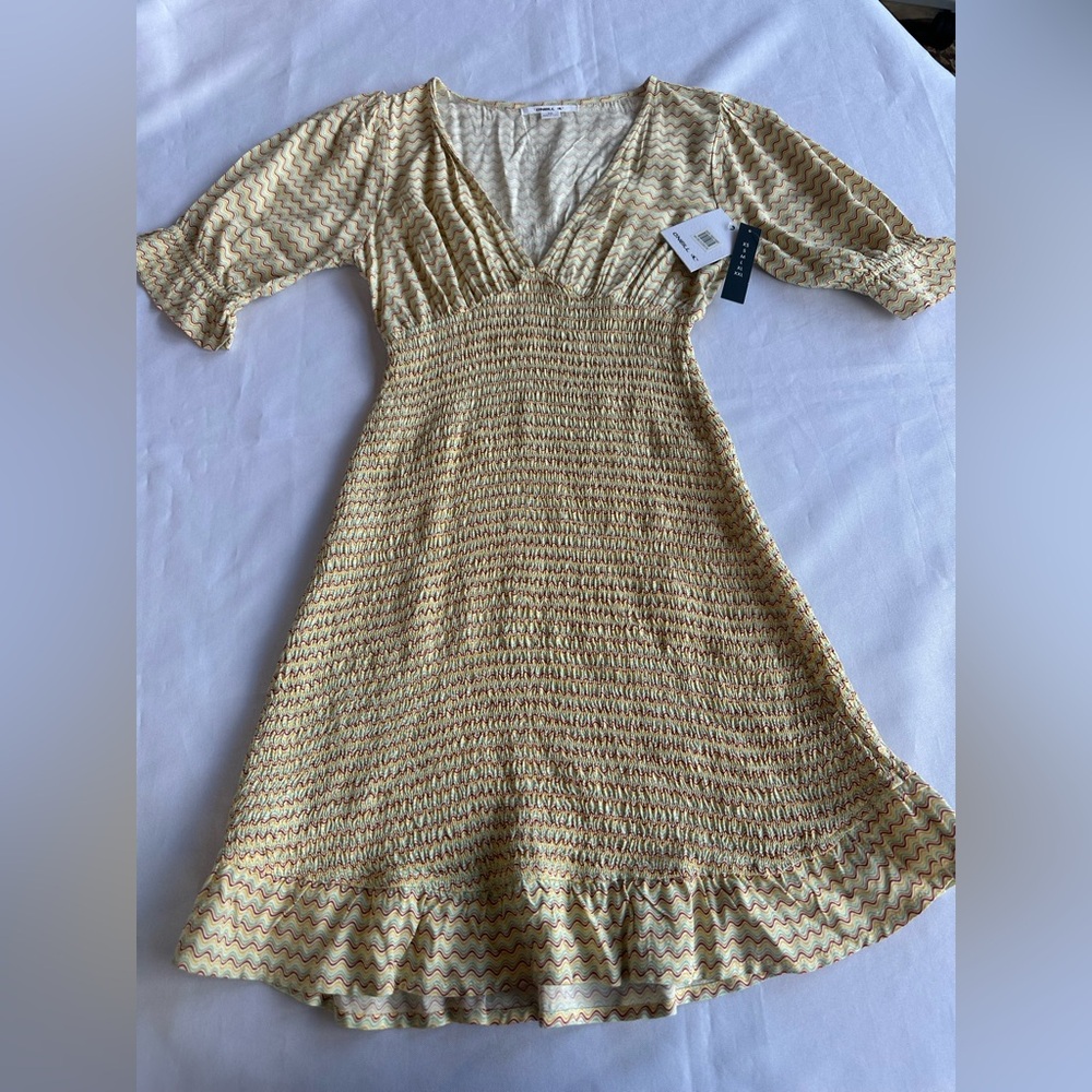 NWT O'Neill Yellow Colorful Dress Size XS